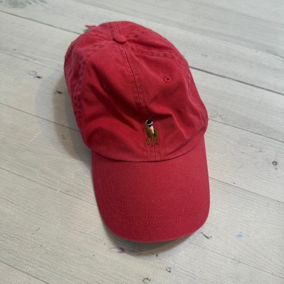 POLO RALPH LAUREN adult‎ one size Pony Nantucket Baseball Cap Hat Strapback red - Picture 1 of 6